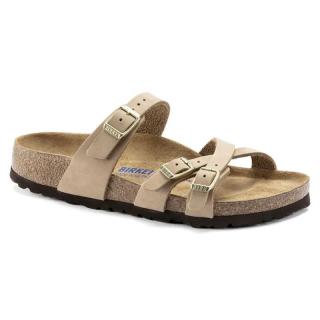 Klapki Birkenstock Franca soft sandcastle wąskie 1022973