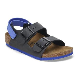 Sandały Birkenstock Milano AS desert soil black/ultra blue wąskie 1029469
