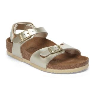Sandały Birkenstock Rio AS electric metallic gold wąskie 1029540
