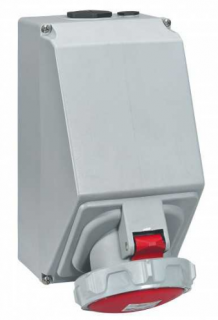 Gniazdo siłowe 400V stałe 125A 5p szare 415V IP66/67 P17 Legrand
