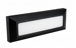 Lampa elewacyjna/schodowa natynkowa LED 6W CCT 3000/4000/6000K 750lm prostokąt czarny (230x80x30mm) ENCANTA IP54 SPECTRUM