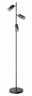 Lampa podłogowa GU10 3x ROMA aluminium czarna Goldlux