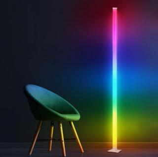 Lampa podłogowa stojąca LED RGBW Magical muzyczna kolorowa z pilotem 150 cm