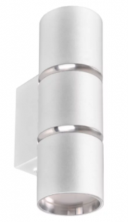 Lampa ścienna kinkiet 2xGU10 BAMBOO stały biały aluminium IP20 Goldlux