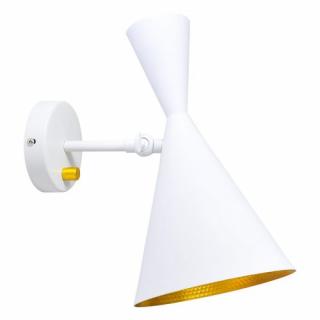 Lampa ścienna kinkiet E27 MODERN C-W Biało-złoty ruchomy il mio POLUX