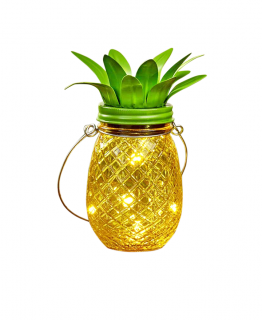 Lampka solarna LED stojąca SŁOIK Ananas b.ciepły 3000K IP44 Goldlux