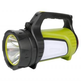 Latarka LED SZPERACZ 10W 500lm ACCU (4x18650- 8000mAh litowa) różne tryby świecenia, zasięg 500m, ładowana przez USB, powerbank IP44 IP44 GERMINA