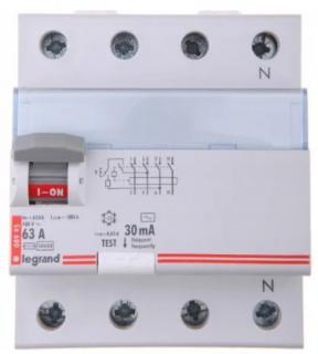LEGRAND Wyłącznik różnicowo-nadprądowy 4P 63A 0,03A typ AC P304