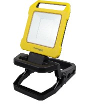 Naświetlacz LED przenośny z akumulatorem 10W b.zimna 6500K 700lm obudowa czarno/żółty, obrotowa główka, ładowarka USB, stopniowe włączanie, klips montażowy IP54 HERKULES GERMINA