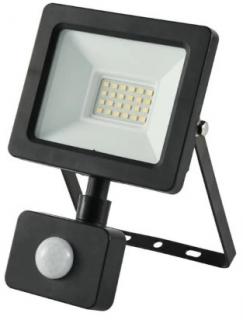 Naświetlacz LED z czujnikiem 20W b.neutralna 4000K 2100lm obudowa CZARNA IP65 GERMINA