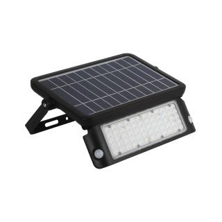 Naświetlacz LED z czujnikiem ruchu i natężenia światła z panelem solarnym 10W b.neutralna 4000K 1080lm SOLAR LED MHC obudowa czarna IP65 KOBI