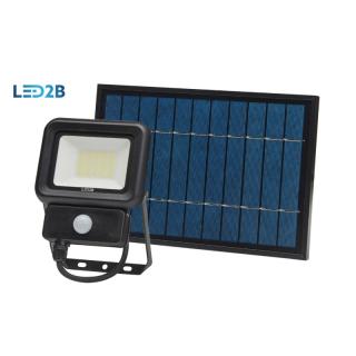 Naświetlacz LED z czujnikiem z panelem solarnym 10W b.zimna 6500K 700lm SOLAR LED NSC LED2B IP65 KOBI