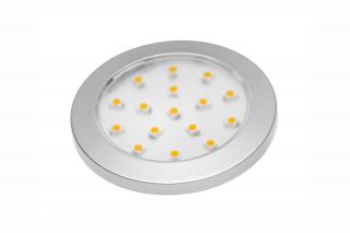 OPR.meblowa LED n/t okrągła LUMINO 1,5W (80lm) 12V DC (Ø 60mm) kąt 90º b.ciepła srebrny GTV