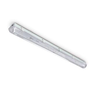 Oprawa hermetyczna do LED 1x120cm z blachą odbłyśnika, zasilanie 1-stronne, klosz PS HERMIC [Hermeticstar CX] IP65 KOBI (8) KFHCL1120