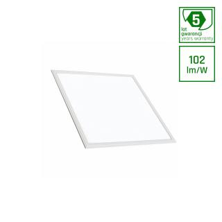 Panel LED 600 podtynkowy 4600lm 45W b.zimna 6000K 595x595x10mm SLIM obudowa biała klosz mleczny 5 lat gwarancji atest PZH ALGINE IP20 Spectrum