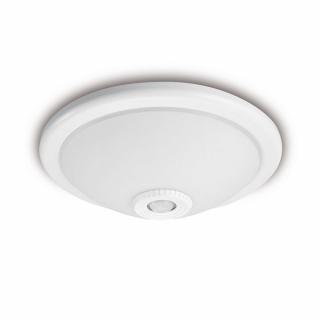 Plafon 2x E27 z czujnikiem PIR okrągły Ø30cm VIZELA biały klosz szklany mleczny IP20 (FOGLER) GTV