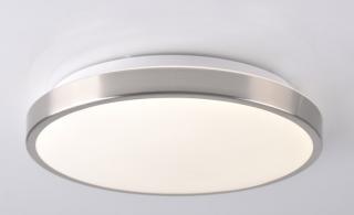 Plafon LED okrągły Ø30cm 15W b.neutralna 4000K 1600lm KERN srebrny klosz mleczny POLUX