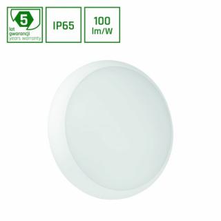 Plafon LED okrągły Ø33cm 24W możliwość wyboru koloru 3000K 4000K 6400K (2400lm) NYMPHEA CITY PRO biały klosz mleczny IP65 SPECTRUM