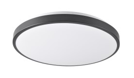 Plafon LED okrągły Ø40cm 24W b.neutralna 4000K 2600lm KERN czarny klosz mleczny POLUX