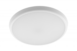 Plafon LED z czujnikiem mikrofalowym okrągły Ø26cm 16W b.neutralna 4000K 1450lm OSAKA biały klosz mleczny IP54 GTV