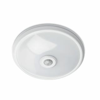 Plafon LED z czujnikiem PIR okrągły Ø29cm 16W b.neutralna 4000K 1200lm ITALIA biała klosz mleczny IP20 GTV