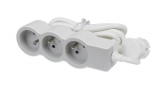 Przedłużacz 3gn z/u 1,5m biało-szary 3680W 16A (3x1,0mm) HELMO Legrand