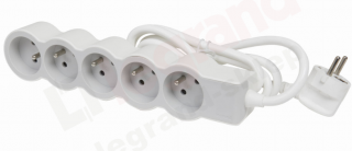 Przedłużacz 5gn z/u 3m biało-szary 3680W 16A (3x1,5mm) HELMO Legrand