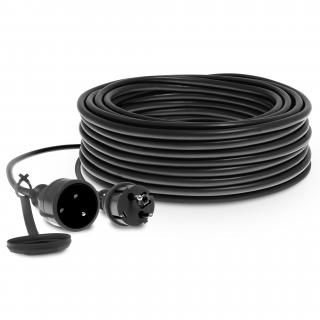 Przedłużacz zwijany 15m 3x1,5 w GUMIE 1 gniazdo 2p+Z 16A, 4000W, przewód H05RR-F PLASTROL