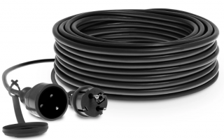 Przedłużacz zwijany 20m 3x2,5 w GUMIE 1 gniazdo 2p+Z 16A, 4000W, przewód H05RR-F PLASTROL