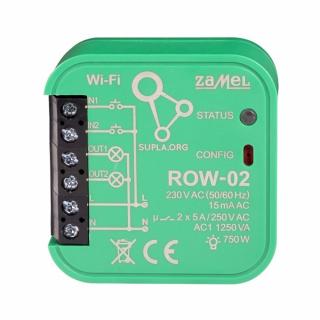 Supla odbiornik Wi-Fi dopuszkowy 2 kanałowy ROW-02 ZAMEL