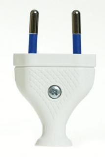 Wtyczka płaska rozbieralna b/0 biała 2,5A 250V WT-1 PLASTROL (50)