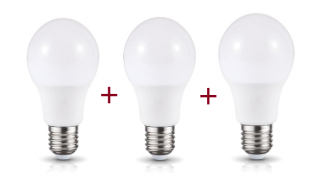 Żarówka LED bańka E27 10W b.ciepła 3000K 800lm mleczna 270* A60 Led2B KOBI 3PAK