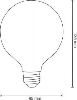 Żarówka LED COG GLOB G95 E27 7,5W barwa ciepła Filament POLUX