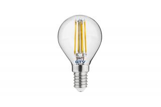 Żarówka LED COG kulka E14 4W b.ciepła 3000K (400lm) przezroczysta [Filament] G45 GTV