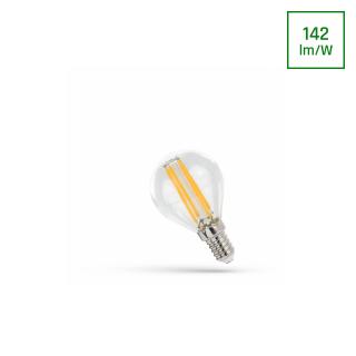 Żarówka LED COG kulka E14 6W b.ciepła 3000K (850lm) przezroczysta [Filament] G45 Spectrum