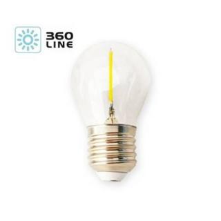 Żarówka LED COG kulka E27 1,3W barwa ciepła filament G45 KOBI