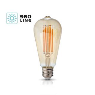 Żarówka LED COG ST64 E27 7W barwa ciepła filament KOBI