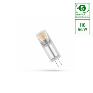 Żarówka LED G4 12V 2,5W b.zimna 6000K (290lm) plastikowa z radiatorem 45x13mm PREMIUM Spectrum