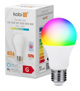 Żarówka LED GS E27 8,5W 2700-6500K RGB SMART Wi-Fi TUYA KOBI