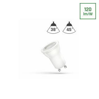 Żarówka LED MR11 GU10 (GU11) 230V 2W b.zimna (170lm) obudowa biała 45º Spectrum