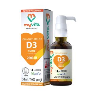 MyVita Naturalna witamina D3 Forte 2000 IU w kroplach 50 ml