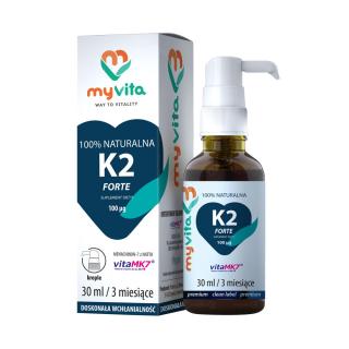 Naturalna Witamina K2 MK7 Forte w kroplach 30 ml MyVita