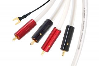 Atlas Element Achromatic (TT) Turntable 2xRCA PHONO Phono cable with grounding cable - 0,75m