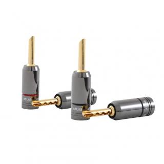 Atlas Screw Fit Z-plug Tin-Cobalt Z Plug Banana plugs for speaker cables - 1pcs.  Plugs: crimp