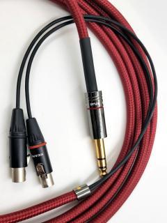 Atlas Zeno Standard 1:2 Headphone cable 2xXLR mini 4 pin - 6.3mm jack - 3m, recommended for Erzetich. Audeze