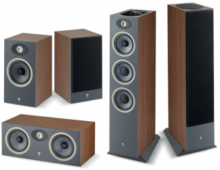 Focal Theva N3-D Floorstanding loudspeakers - pair + Focal Theva Center Speaker + Focal Theva N°1 (No1) bookshelf stereo speakers - 2 pcs - set