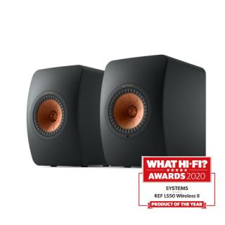 KEF LS50 Wireless II (LS-50) Active, wireless, bookshelf speaker with Bluetooth and Wi-Fi - pair Colour: Black