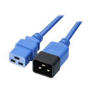 Lindy 30120 IEC C19 to C20 Extension Cable, Blue - 1m