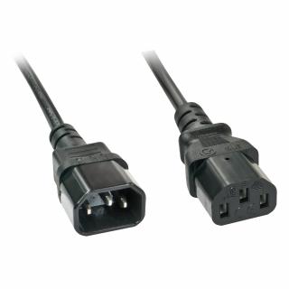 Lindy 30331 IEC-Mains Extension Cable, Black, 2m