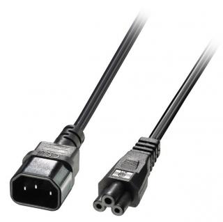 Lindy 30342 IEC C14 to IEC C5 Cloverleaf Extension Cable - 3m